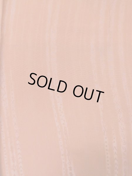 Photo4: L1019W Used Japanese women Pale Coral IROMUJI plain colored / Silk.    (Grade B) (4)