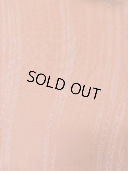 Photo5: L1019W Used Japanese women Pale Coral IROMUJI plain colored / Silk.    (Grade B) (5)