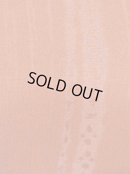 Photo8: L1019W Used Japanese women Pale Coral IROMUJI plain colored / Silk.    (Grade B) (8)