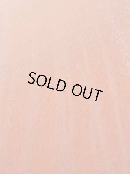 Photo9: L1019W Used Japanese women Pale Coral IROMUJI plain colored / Silk.    (Grade B) (9)