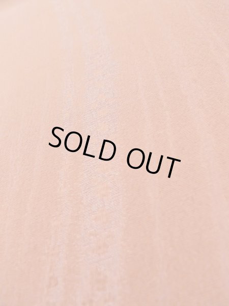 Photo10: L1019W Used Japanese women Pale Coral IROMUJI plain colored / Silk.    (Grade B) (10)
