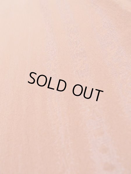 Photo11: L1019W Used Japanese women Pale Coral IROMUJI plain colored / Silk.    (Grade B) (11)