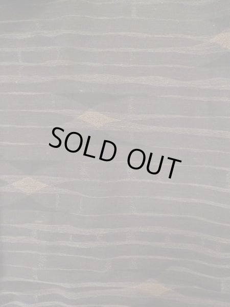 Photo3: L1019X Used Japanese women Dark Brown ORI woven / Silk. Line,   (Grade B) (3)