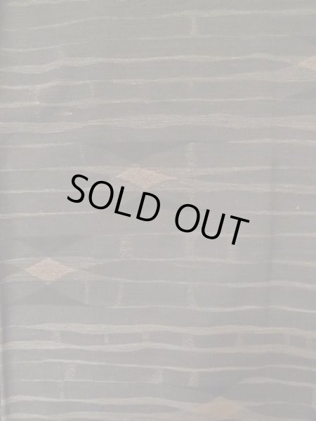 Photo5: L1019X Used Japanese women Dark Brown ORI woven / Silk. Line,   (Grade B) (5)