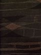 Photo7: L1019X Used Japanese women Dark Brown ORI woven / Silk. Line,   (Grade B) (7)