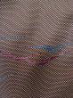 Photo6: L1019Y Used Japanese women  Purple ORI woven / Silk. Abstract pattern   (Grade C) (6)