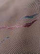 Photo8: L1019Y Used Japanese women  Purple ORI woven / Silk. Abstract pattern   (Grade C) (8)