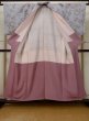 Photo2: L1020A Used Japanese womenPale Bluish Gray ORI woven / Silk. Flower,   (Grade B) (2)