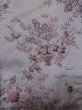 Photo4: L1020A Used Japanese womenPale Bluish Gray ORI woven / Silk. Flower,   (Grade B) (4)