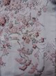 Photo5: L1020A Used Japanese womenPale Bluish Gray ORI woven / Silk. Flower,   (Grade B) (5)