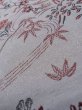 Photo10: L1020A Used Japanese womenPale Bluish Gray ORI woven / Silk. Flower,   (Grade B) (10)