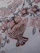 Photo11: L1020A Used Japanese womenPale Bluish Gray ORI woven / Silk. Flower,   (Grade B) (11)