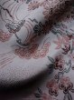 Photo12: L1020A Used Japanese womenPale Bluish Gray ORI woven / Silk. Flower,   (Grade B) (12)