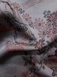 Photo13: L1020A Used Japanese womenPale Bluish Gray ORI woven / Silk. Flower,   (Grade B) (13)