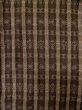 Photo3: L1020B Used Japanese women Pale Brown ORI woven / Silk. Stripes,   (Grade D) (3)