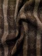 Photo10: L1020B Used Japanese women Pale Brown ORI woven / Silk. Stripes,   (Grade D) (10)