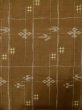 Photo3: Mint L1020C Used Japanese women  Brown TSUMUGI pongee / Wool. Abstract pattern,   (Grade A) (3)