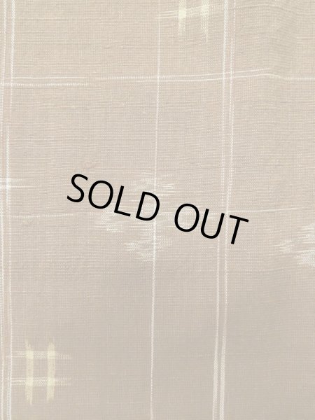 Photo5: Mint L1020C Used Japanese women  Brown TSUMUGI pongee / Wool. Abstract pattern,   (Grade A) (5)