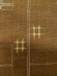 Photo7: Mint L1020C Used Japanese women  Brown TSUMUGI pongee / Wool. Abstract pattern,   (Grade A) (7)