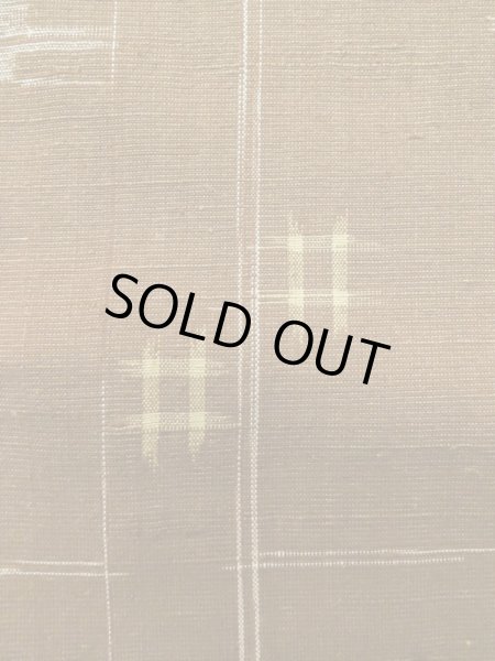 Photo7: Mint L1020C Used Japanese women  Brown TSUMUGI pongee / Wool. Abstract pattern,   (Grade A) (7)