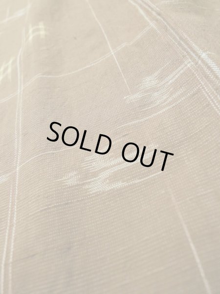 Photo10: Mint L1020C Used Japanese women  Brown TSUMUGI pongee / Wool. Abstract pattern,   (Grade A) (10)