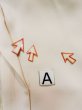 Photo13: L1026A Used Japanese women Light Ivory HAORI short jacket / Silk. Flower, Chinese clematis pattern  (Grade C) (13)