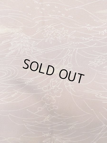 Photo1: L1026C Used Japanese womenPale Light Purple HAORI short jacket / Silk. Flower,   (Grade C) (1)