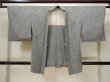 Photo1: L1026E Used Japanese women  Gray HAORI short jacket / Silk. Abstract pattern   (Grade C) (1)