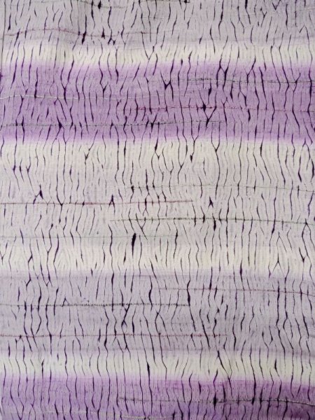 Photo3: Mint L1026K Used Japanese womenPale Light Wisteria HAORI short jacket / Silk. Abstract pattern   (Grade A) (3)