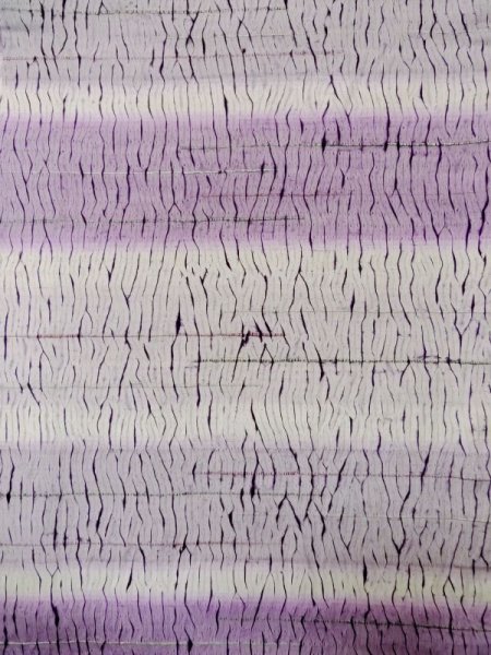 Photo4: Mint L1026K Used Japanese womenPale Light Wisteria HAORI short jacket / Silk. Abstract pattern   (Grade A) (4)