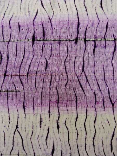 Photo6: Mint L1026K Used Japanese womenPale Light Wisteria HAORI short jacket / Silk. Abstract pattern   (Grade A) (6)