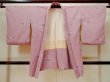 Photo1: L1026M Used Japanese women Pale Pink HAORI short jacket / Silk. Chrysanthemum,   (Grade C) (1)