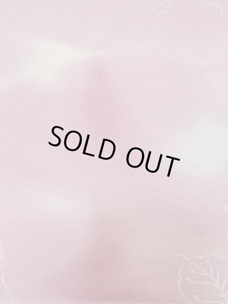 Photo7: L1026P Used Japanese women Pale Pink HAORI short jacket / Silk. Leaf,   (Grade C) (7)