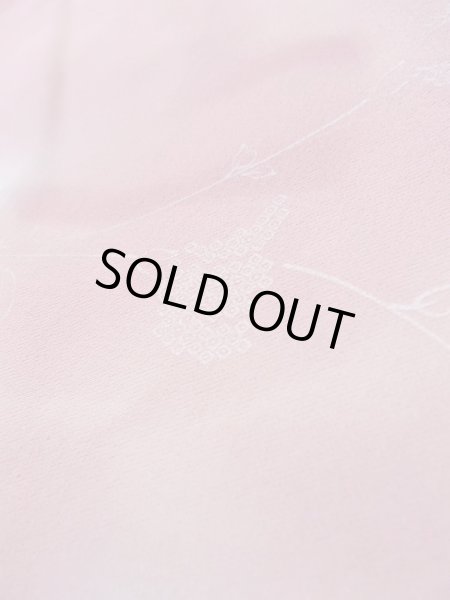 Photo9: L1026P Used Japanese women Pale Pink HAORI short jacket / Silk. Leaf,   (Grade C) (9)