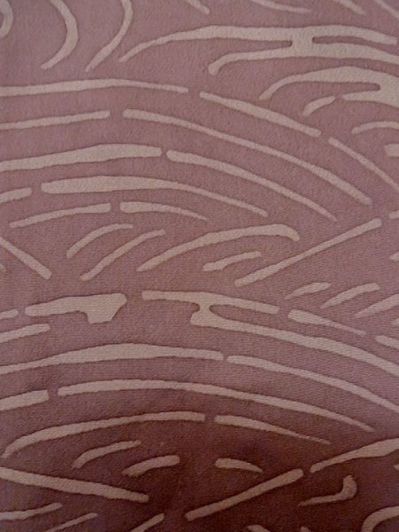 Photo6: L1026S Used Japanese women Pale Purple HAORI short jacket / Silk. Abstract pattern   (Grade C) (6)