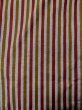 Photo3: L1026T Used Japanese women  Red HAORI short jacket / Silk. Stripes   (Grade A) (3)