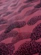 Photo9: L1026U Used Japanese womenPale Dark Pink HAORI short jacket / Silk. Abstract pattern   (Grade B) (9)