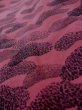 Photo9: L1026U Used Japanese womenPale Dark Pink HAORI short jacket / Silk. Abstract pattern   (Grade B) (9)