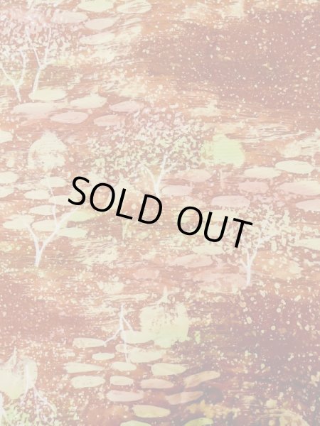 Photo4: L1026Y Used Japanese women Red HAORI short jacket / Silk. Tree,   (Grade A) (4)