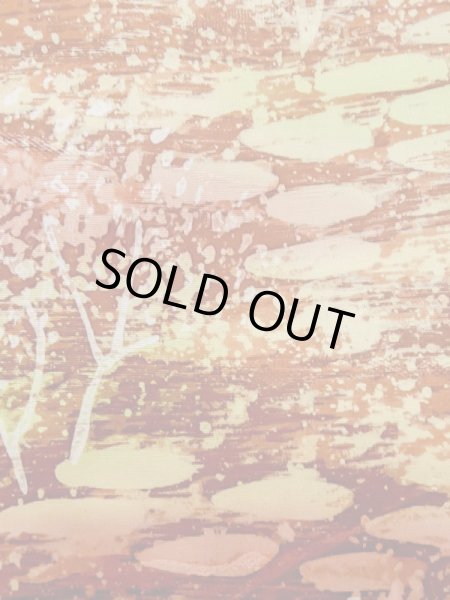 Photo7: L1026Y Used Japanese women Red HAORI short jacket / Silk. Tree,   (Grade A) (7)