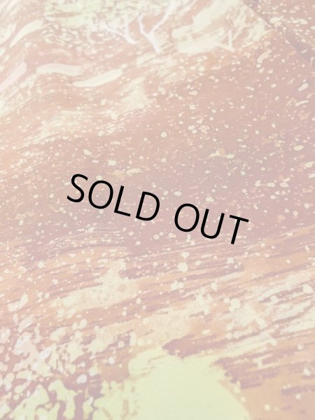 Photo8: L1026Y Used Japanese women Red HAORI short jacket / Silk. Tree,   (Grade A) (8)