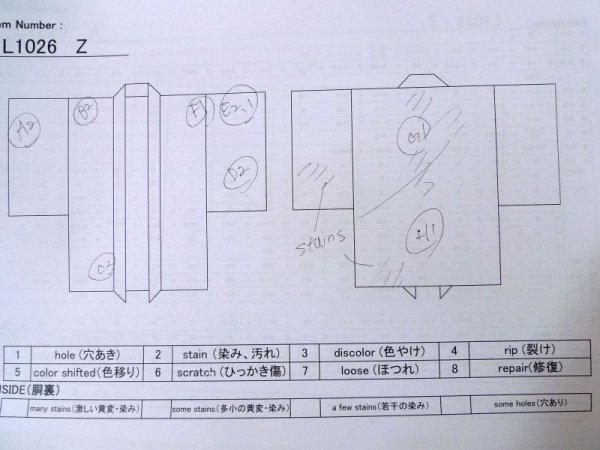 Photo14: L1026Z Used Japanese women Pale Brown HAORI short jacket / Silk. Flower,   (Grade D) (14)