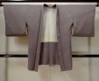 Photo1: L1027B Used Japanese women Pale Purple HAORI short jacket / Silk. Leaf   (Grade B) (1)