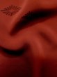 Photo11: L1104G Used Japanese women  Red HAORI short jacket / Silk. Lozenges,   (Grade B) (11)