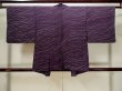Photo2: L1104K Used Japanese women Dark Purple HAORI short jacket / Silk. Grass   (Grade B) (2)