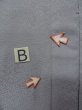 Photo13: L1104L Used Japanese women Pale Light Blue HAORI short jacket / Silk. Abstract pattern   (Grade C) (13)