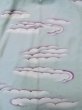 Photo3: L1104N Used Japanese women  Light Blue HAORI short jacket / Silk. Cloud   (Grade C) (3)