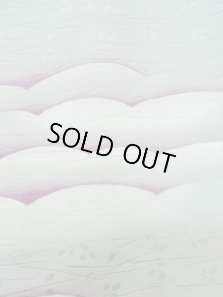 Photo5: L1104N Used Japanese women  Light Blue HAORI short jacket / Silk. Cloud   (Grade C) (5)