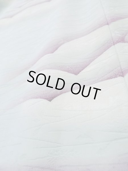 Photo7: L1104N Used Japanese women  Light Blue HAORI short jacket / Silk. Cloud   (Grade C) (7)