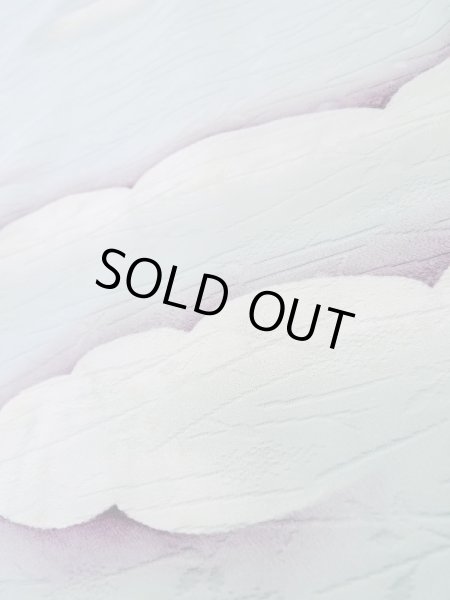 Photo9: L1104N Used Japanese women  Light Blue HAORI short jacket / Silk. Cloud   (Grade C) (9)